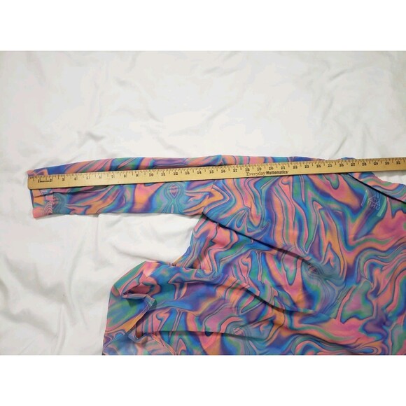 Unif Melt Button Up Long Sleeve Colorful Psychedelic Womans XS Shirt - Picture 13 of 13